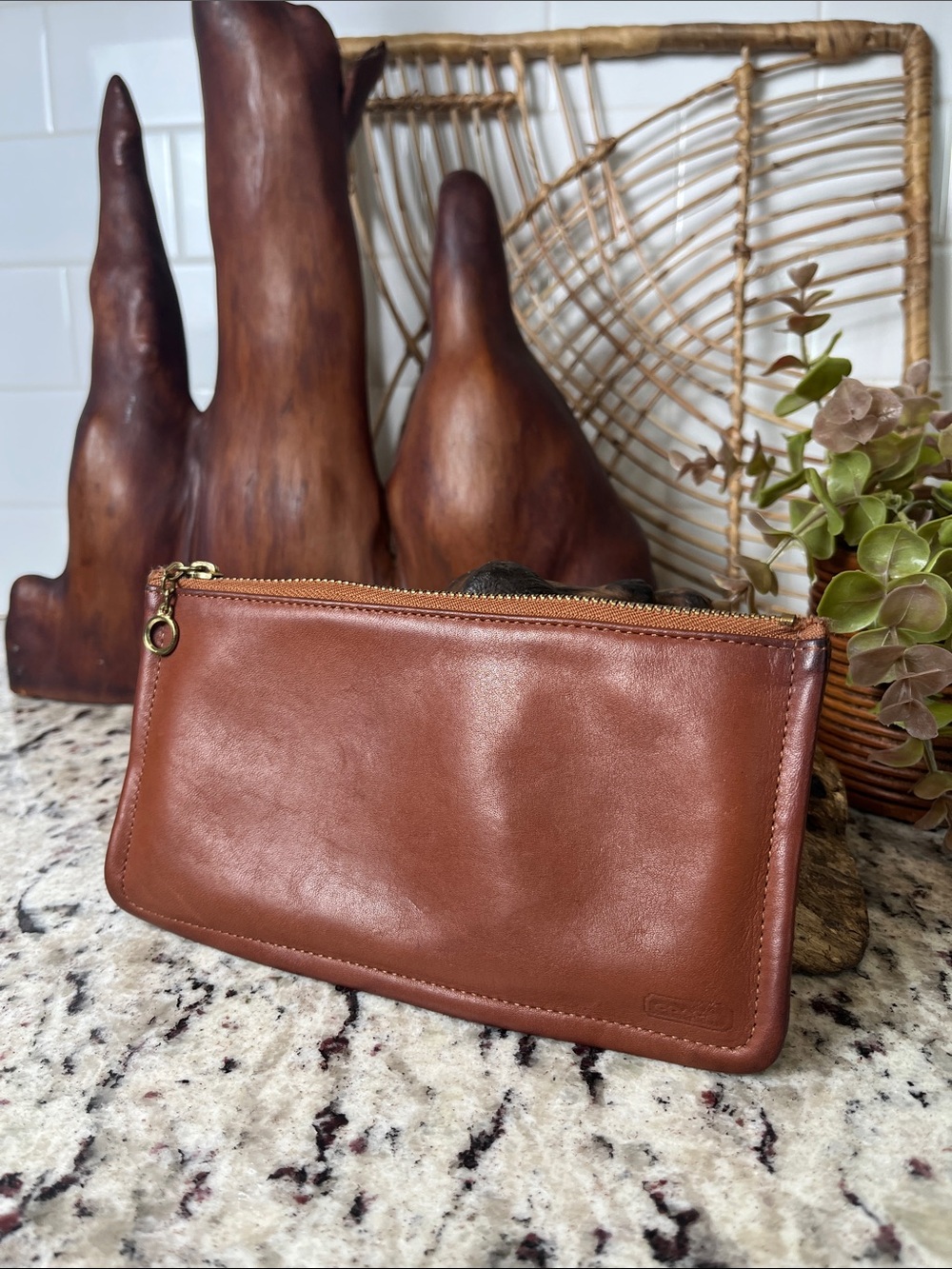 Vintage Coach British Tan Skinny Case